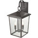 Fetterton 2 Light 18 inch Powder Coated Bronze Outdoor Wall Sconce